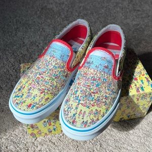 Where’s Waldo Vans Sz 5 mens, 6.5 womens